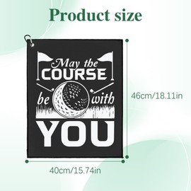 Bomiclss Golf Towel,Microfiber Golf Towel with Carabiner Clip, Funny Christmas Golf Gifts for Men Mens Stocking Fillers Christmas Golf Accessories Birthday Secret Santa Gifts for Him Dad (Golf#2)