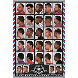 PLATINUM CUTZ 24 X 36 MODERN BARBER SHOP SALON HAIR CUT FOR MEN CHART POSTER #1