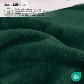 Swiftify Fleece Blanket King Size, Silky Flannel Fuzzy Blankets for All Season, Cozy & Lightweight, Great for Couch, Bed, Sofa, 108" x 90", Forest Green, King