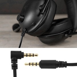 Create idea 1 x 3.5 mm angled plug to 3.5 mm straight plug audio cable compatible with Razer BlackShark V2 Pro compatible with Razer Nari Ultimated 7.1 surround sound gaming headset