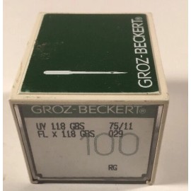 GROZ-BECKERT BOX OF 100 GROZ-BECKERT INDUSTRIAL SEWING NEEDLES 118GBS SIZE 75/11