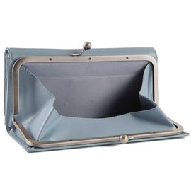 Legare Long Wallet, Women's, Box-shaped Coin Case, Genuine Leather, Large Capacity, Popular, Large Capacity, Easy to Use, Mother's Day, Practical, Mother's Day Gift, Gift, multicolor (blue / gray)