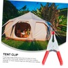 Tofficu 10pcs Carbon Steel Tent Clamps Strong Alligator Clips for