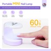 Saviland Mini Nail Lamp, Quick-Dry Gel Nail Lamp 16W, Portable