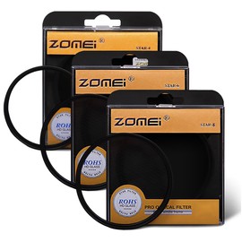 Zomei 55mm Star-Effect Cross Starburst Twinkle Lens + 4 Points Star Filter + 6 Points Star Filter + 8 Points Star Filter Set for Canon Nikon