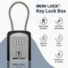 Iron Lock® Key Lock Box Portable with Cable Shackle –
