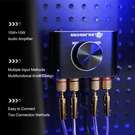 Mini BT 5.1 Power Amplifier, 20W + 20W 12V 2 Channel Amplifier Receiver, Stereo HiFi Digital Amp Support BT AUX USB Input