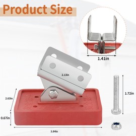 Ladder Feet Stabilizer for Aluminum Extension Ladder Replacement Parts, Anti-Skid Ladder Leg Leveler Rubber Protective Foot Pads Cover, Ladder Accessories (2 Pack)