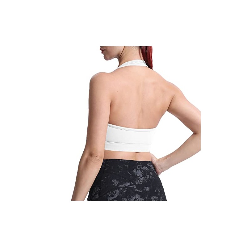 Aoxjox - brasier deportivo para mujer, sin espalda, acolchado, sin
