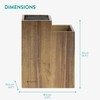 Navaris Knife Block & Utensil Organiser - Durable Acacia Wood