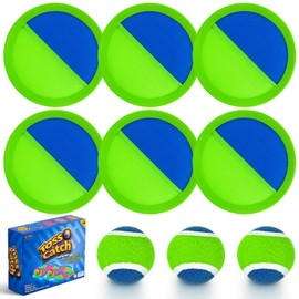 Ayeboovi Toss and Catch Ball Game Outdoor Toys for Kids Games 6 Paddle 3 Balls Pool Beach Yard Lawn Camping Toys Age 3 4 5 6 7 8 9 10+ Year Old Christmas Stocking Stuffers for Kids