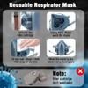 Half Face Respirator Mask Set, Reusable, for Sanding, Cutting, Painting,