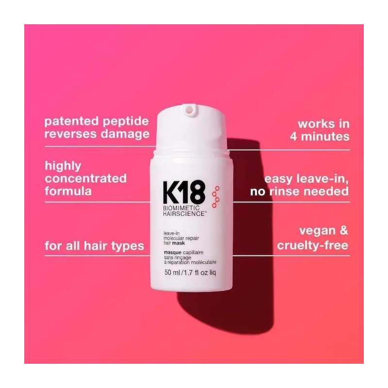 K18 Molecular Mascarilla de Reparación 15mL reparador de pelo