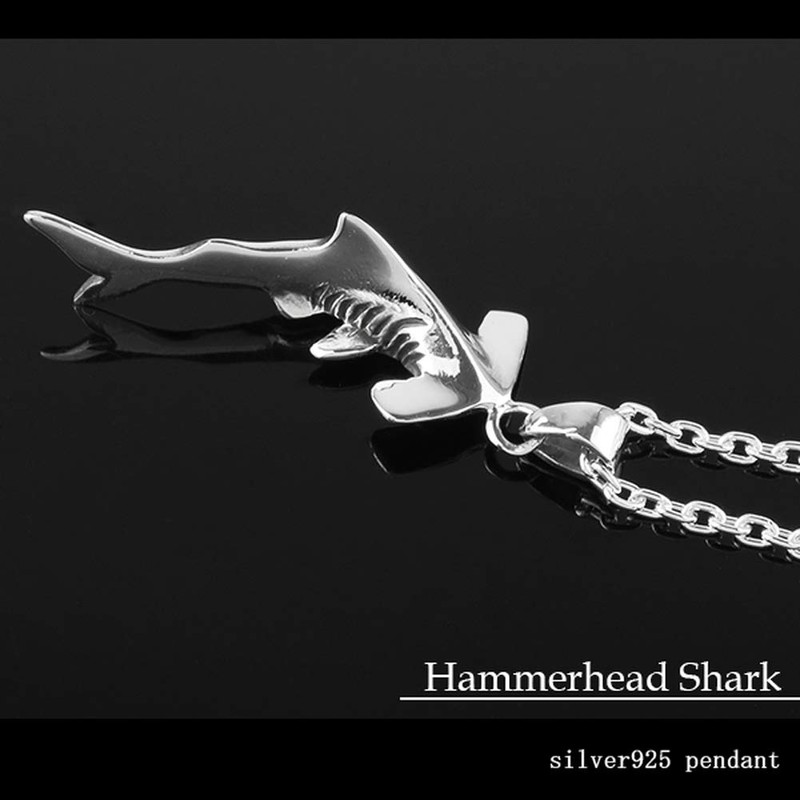 Shinjuku Silver 925 Men's Pendant Top, Shark, Creature, Hammerhead Shark,