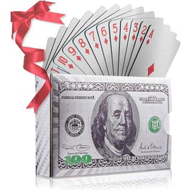 Magic Kiss Waterproof Gold and Silver Foil Poker Playing Cards, Deck of Plastic Playing Cards Gift