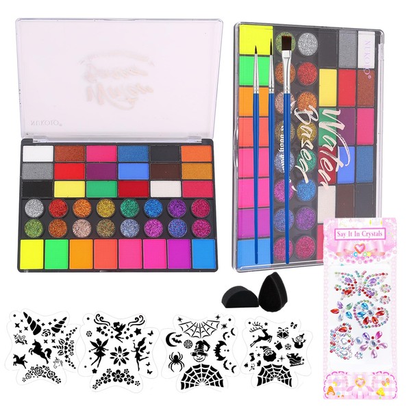 Onlvmyur Halloween children's make-up set, face paint, children's make-up for
