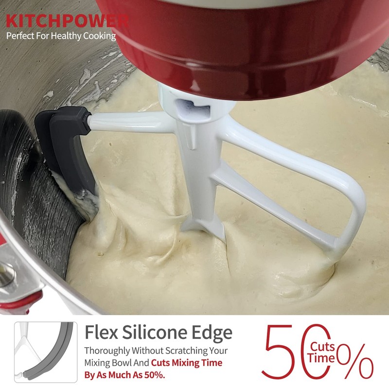 KITCHPOWER 6 Quart Flex Edge Beater for KitchenAid Bowl-Lift Stand