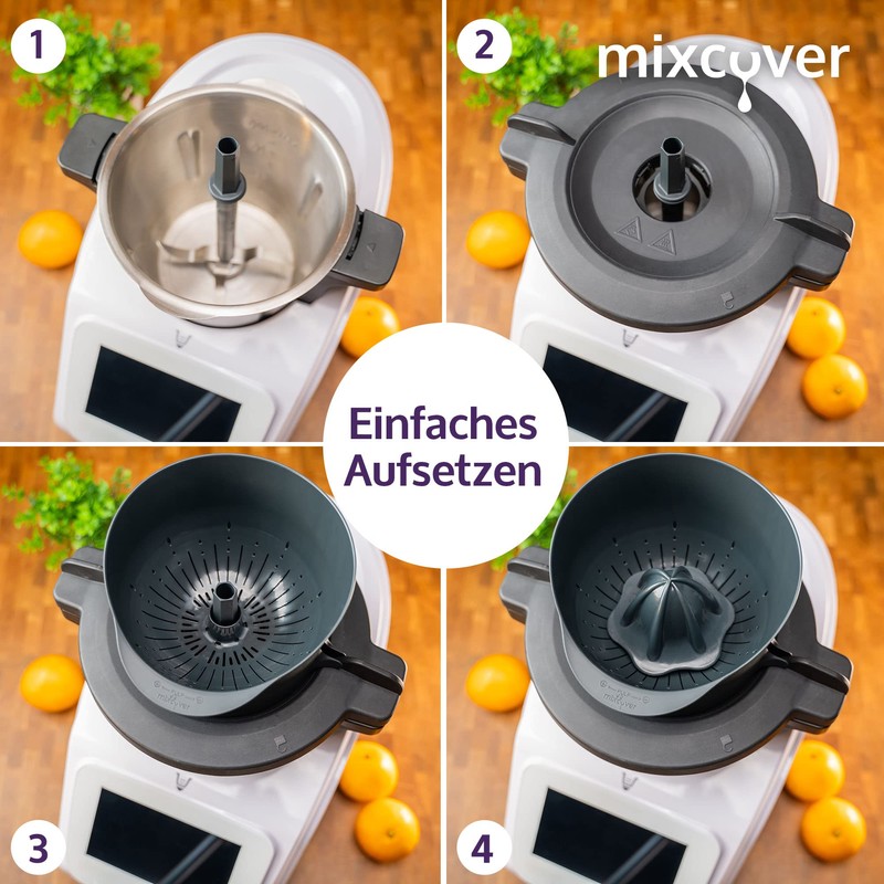 mixcover Citrus Juicer for Monsieur Cuisine Connect MCC, Centrifuge, Accessories