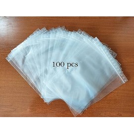 ESTENAT | 100 Resealable Zip Bags 7 x 10 cm | Clear Plastic Bags with Zip | Freezer Bags | Transparent Bags for Food Safe