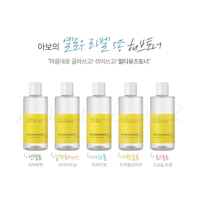 Skin concernsHave moisture toner (5 types) - Galactomyces / 피부고민별해브수분토너(5종)