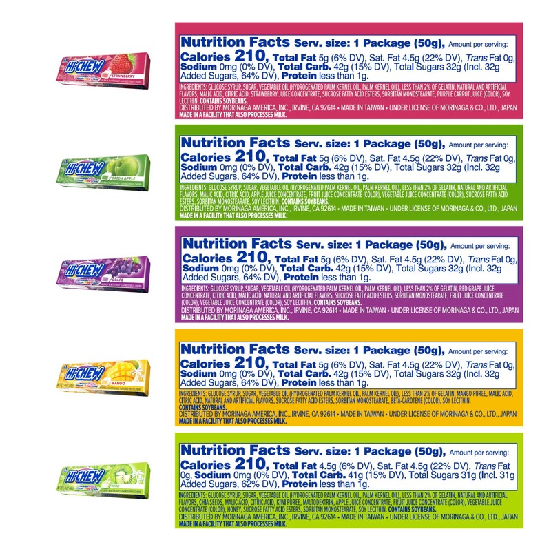HI-CHEW Variety - Box of 15 Sticks, 1.76oz ea |