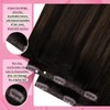 YoungSee 35 cm Clip-In Real-Hair Extensions, 120 g, Ombre Brown