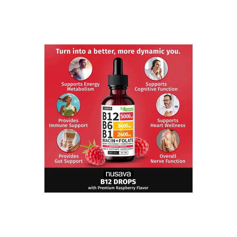 Nusava Complejo De Vitamina B12 Liquido Hecho En Usa