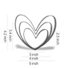 Keewah Heart Cookie Cutter Set - 5”,4”,3” - 3 Piece
