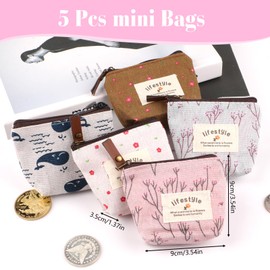 Pack of 2 Small Purse for Women, Leather Mini Purse, Small Purse, Coin Purse, Coin Purse, Mini Purse, Coin Bag, Key Case Woman, multicoloured, mini bag
