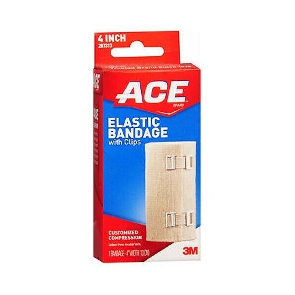 Ace Elastic Bandage With Clips 4 inches 1 each  by Ace