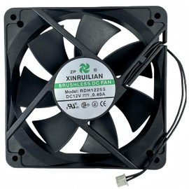 for RDH1225S XINRUILIAN BRUSHLESS DC Fan, 12V 0.40A 120x120x25mm 2-Wire Chassis Cooling Fan