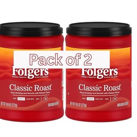 Classic Roast Ground Coffee Medium Roast, 2 Pack 20 Ounce