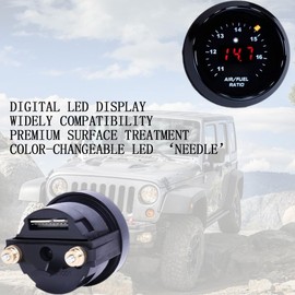 30-4110 Wideband Gauge Controller Uego Air Fuel Ratio Gauge 52mm with 4.9 LSU Sensor, Wideband Sensor A/F Ratio Uego O2 Controller Gauge Wideband Air Fuel Ratio Gauge Kit