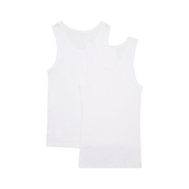Bonds Men's Soft Chesty Tank Undershirt in 100% Cotton Rib for Men, 2-Pack White
