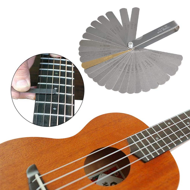 TIMESETL Guitar Luthier Tool Set, 32 Blade Feeler Gauge, 9