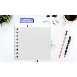 MantraRaj Large Scrapbook 40 Sheets Paper Scrap Book DIY Scrapbooking Instax Mini Photo Journal Album Perfect Photo Book for Wedding, Anniversary, Birthday, Travel, Friends, Baby, Gift (Large, White)