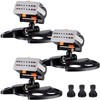 Reallnaive 3 Pcs Adjustable Oscillating Sprinkler 4 Way ABS Lawn