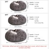 (Cover only, No Filler) Giant Fur Bean Bag Chair Cover