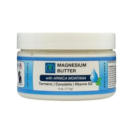 Magnesium Body Butter with Vitamin D3, Arnica Montana, Turmeric & Corydalis – Soothing Topical Magnesium Cream – Nourishing Skin Moisturizer – Vegan