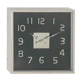 Deco 79 43542 Wall Clock, Black/Silver