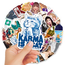 100PCS Music Stickers for Adults Popular Singer Stickers Colorful Aesthetic Stickers Gifts for Music Lovers Waterproof Vinyl Decal for Water Bottles Laptop Bicycle Skateboard Luggage