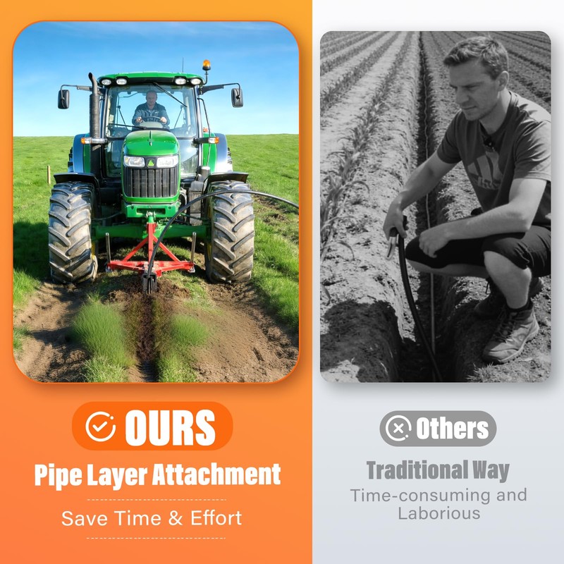 Pipe Layer Attachment Fits Hitch Mounted Ripper Trencher Accessories, Pipe