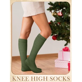 Janmercy 4 Pairs Slouch Socks for Women Bulk Stacked Boot 80s 90s Neon Slouch Knit Scrunchie Socks(Medium,Rustic Color)