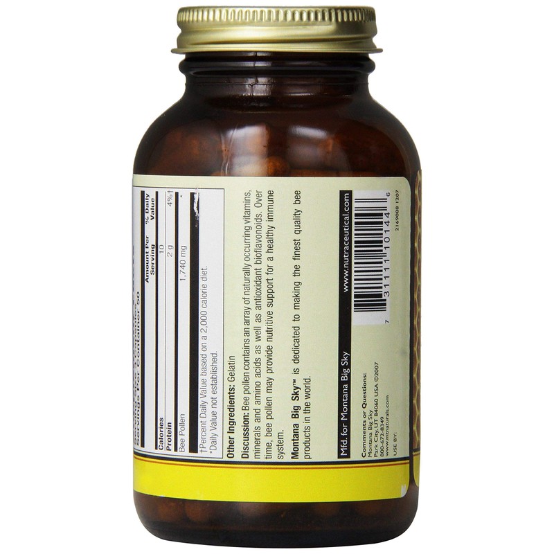 Honey Gardens Bee Pollen, Capsule (Btl-Glass) | 580mg 150ct