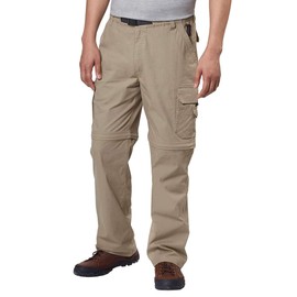 BC Clothing Mens Convertible Stretch Cargo Hiking Pants Shorts, Zippered Pockets (Medium x 30L, Khaki Tan)