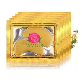 L Amour Yes! 20 Pairs Of Eye Masks  5 Face Masks | 24k Gold Powder Cryst