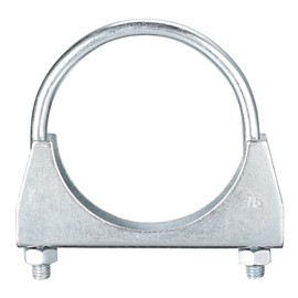 sourcing map Muffler U-Bolt Clamps for 76mm(3") Diameter Exhaust Tail Pipe, 1pcs Exhaust U Clamp Saddle Type U-Bolt Clamps