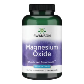 Swanson Suplemento De Óxido De Magnesio, 200 Mg por cápsula, 250 Cápsulas