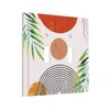 Burnt Orange Boho Abstract Art Mid Century Double Toggle Wall