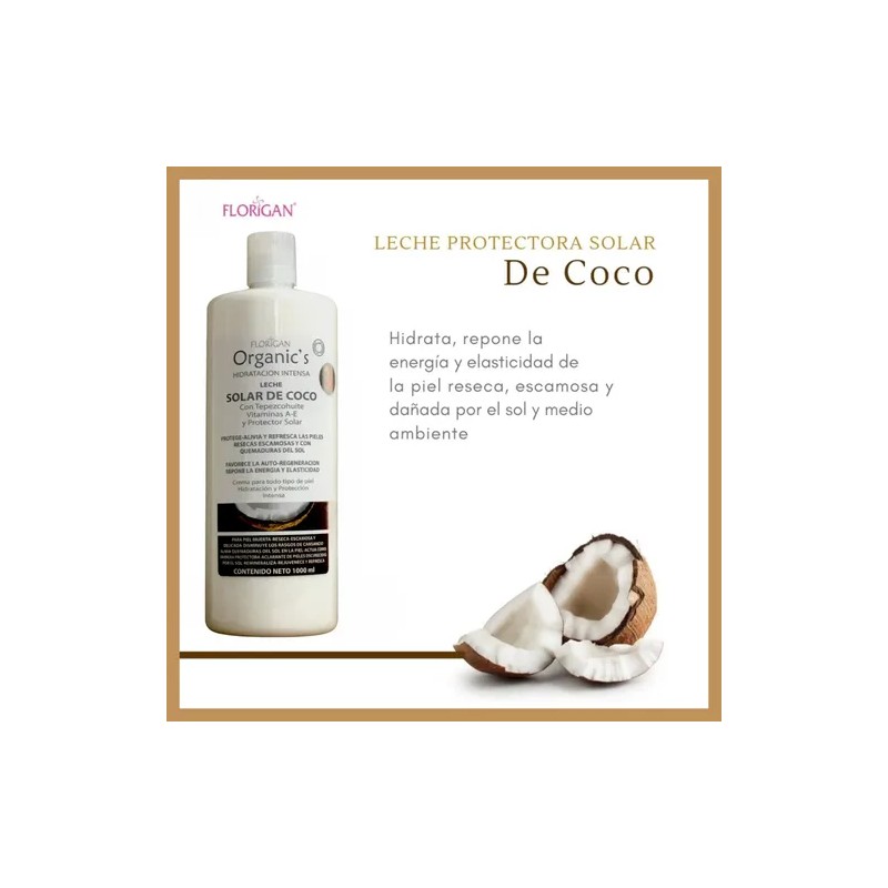 Crema De Coco Solar Con Tepezcohuite 1lt Florigan